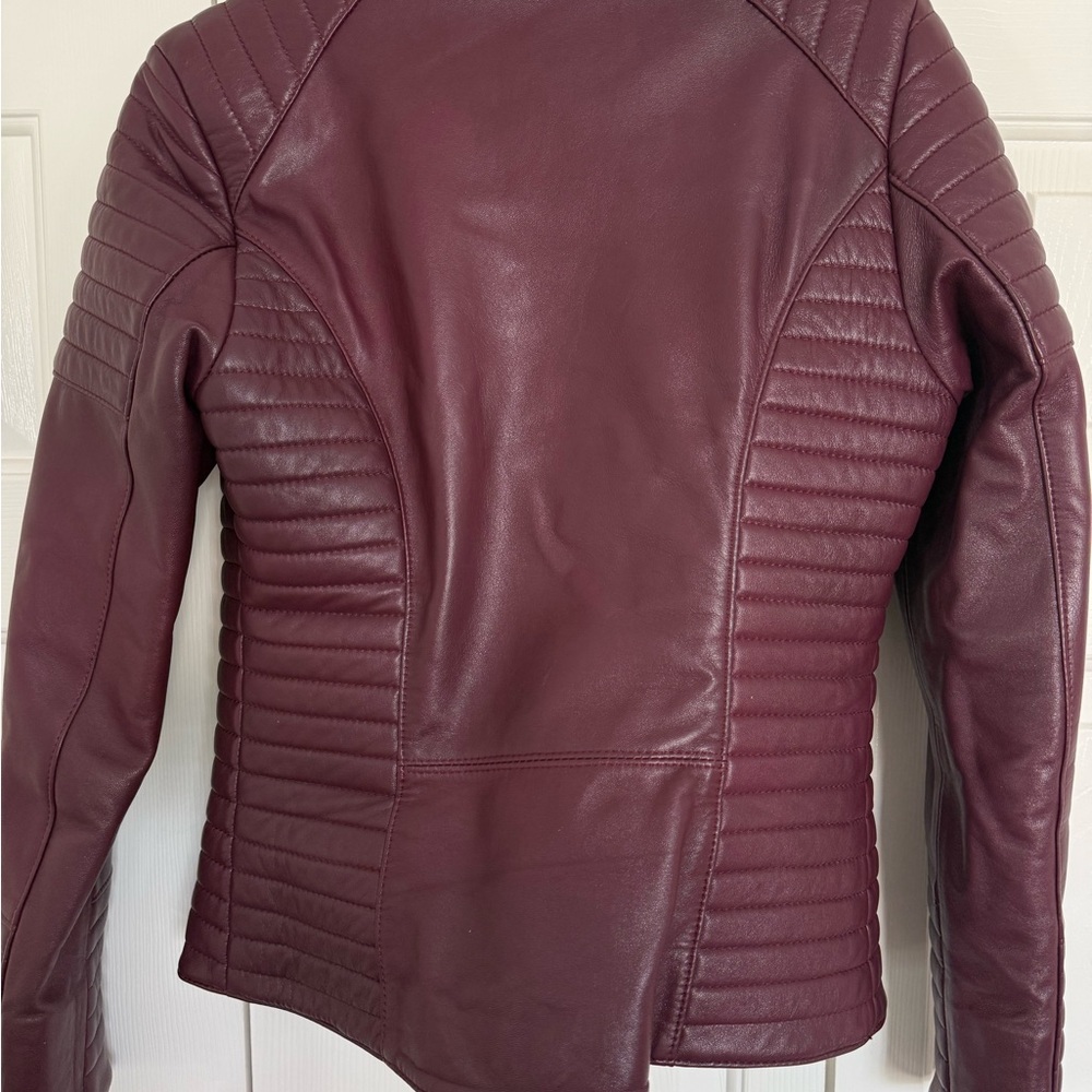 Unikat Oxblood Vintage Leather Moto Jacket - Picture 3 of 9